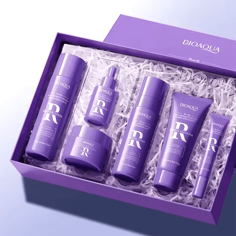 KIT FACIAL X 6 DE RETINOL BIOAQUA CAJA DE LUJO